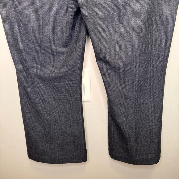 A.L.C Grey Plaid Flare Leg Trouser Pants Exposed Zipper Size 10 - Picture 8 of 16